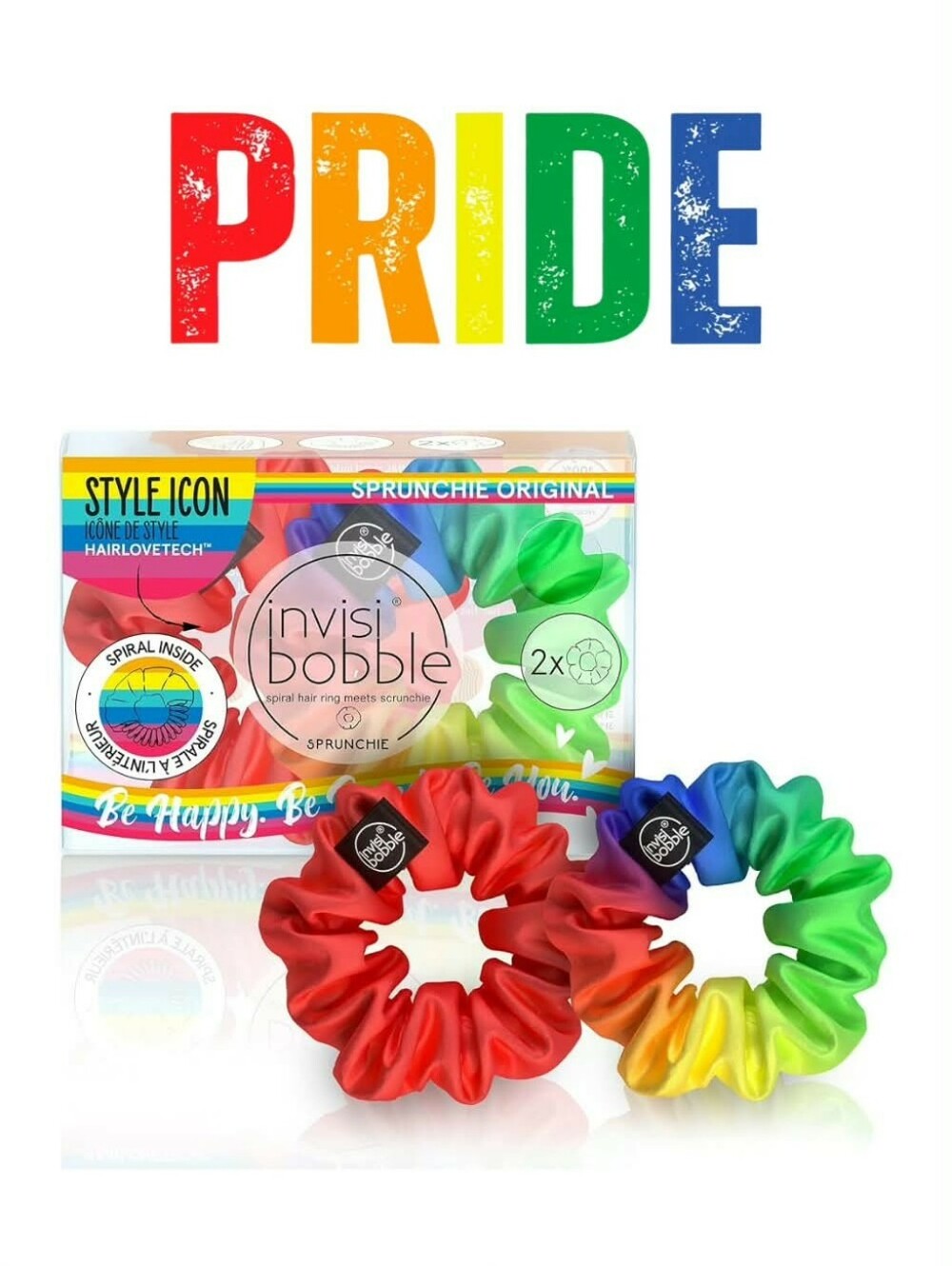 🟢3/$19! invisibobble Style Icon Sprunchie Set 2-Pack Satin Hair Scrunchies BNIB